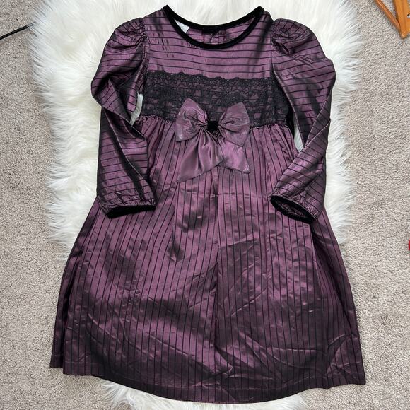 Jo Lene Other - JO LENE Vintage Gothic Dress Girls Sz 6 Halloween Haunted Goth Wednesday Costume